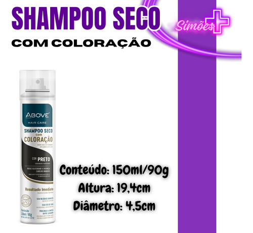 Shampoo A Seco Com Coloração Above 4 Variação De Cor 150ml