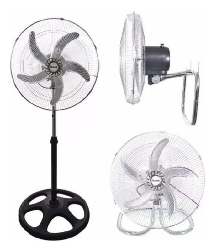 Ventilador Industrial 3 En 1 18 Pulgadas 5 Aspas Pedestal