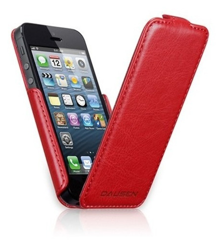Funda Para iPhone 5/5s Flip Case Roja Dausen