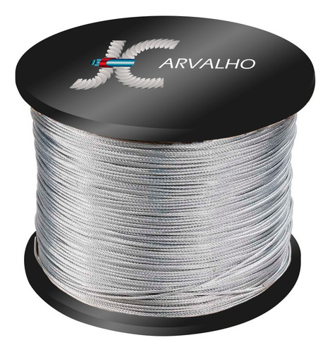 100m Cabo De Aço 3/32 6x7 3,2 Mm Revestido Pvc Cristal