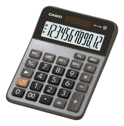 Calculadora De Mesa Pequena 12 Dígitos Mx-120b-s4-dc Prata 