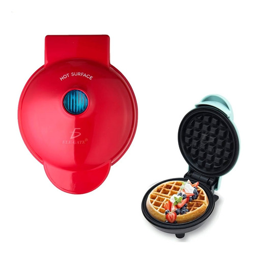 Máquina Para Hacer Waffles 350w Rápida 20cm Portátil