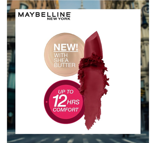 Labial Maybelline Creamy Matte Lip Color Color Sensational color 695 divine wine