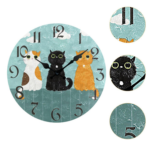 Relógio De Parede Engraçado Do Gato, Relógio Estilo C