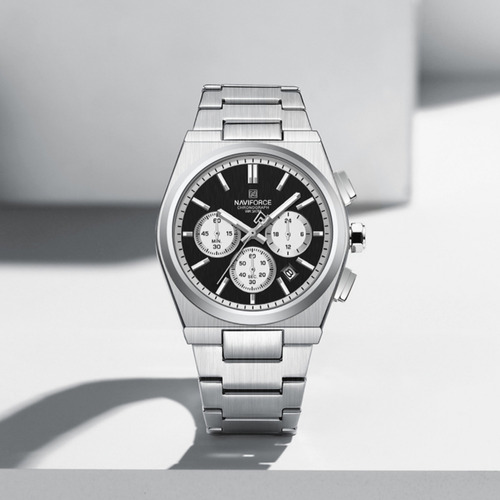 Reloj Cronógrafo De Acero Inoxidable Naviforce Para Hombre