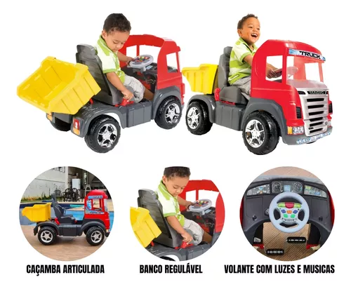 Brinquedo Magic Toys Caminhão Super Caçamba - Vermelho 5050