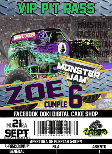 Invitación Vídeo De Monster Truck Monster Jam