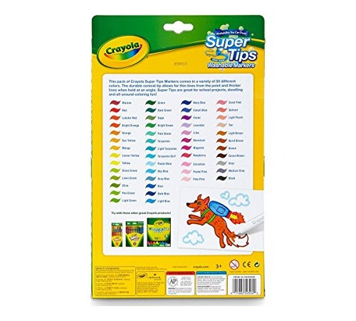 Puntas Lavables Crayola 50ct Los Estilos Pueden Variar