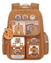 Comprar Mochila Escolar Capibara Tamaño Oficio Con Porta Laptop