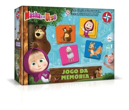 Jogo Memória Masha E O Urso - C/ 54 Cartas - Estrela