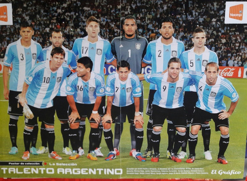 Mini Poster Seleccion Argentina  43 X 30 Satinado