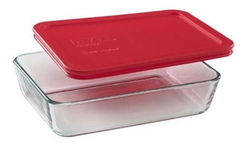 Pyrex 3-cup Rectángulo Contenedor Para Almacenar Alimentos, 