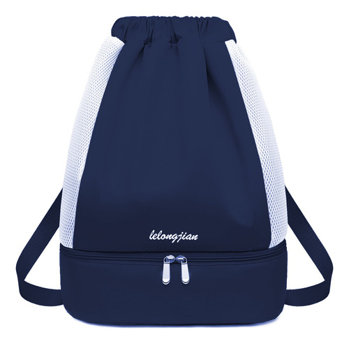 Mochila Feminina Saco Semi Impermeável Esportiva Academia Cor Azul