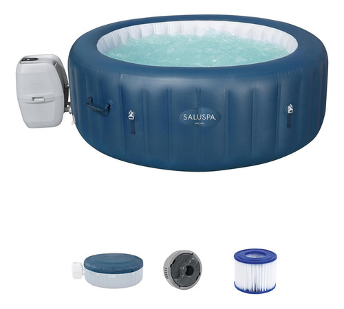 Bañera Hidromasaje Inflable 4 A 6 Personas 140 Airjets Azul