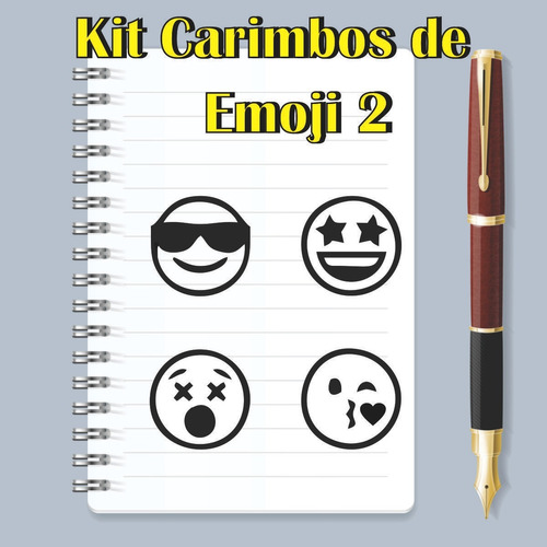 Imagem 1 de 7 de Kit Carimbos De Emojis 2