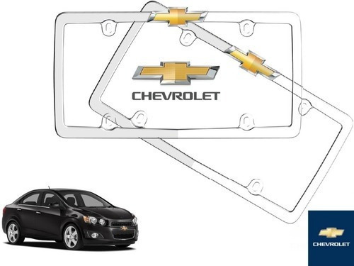 Par Porta Placas Chevrolet Sonic 1.4 2016 Original