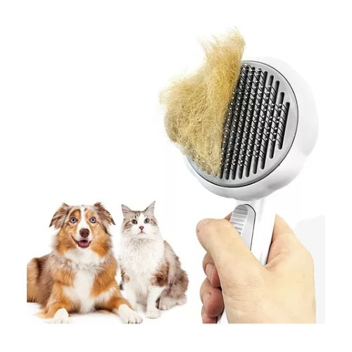 Cepillo Mascotas Botón De Fácil Limpieza Colores Combinado 
