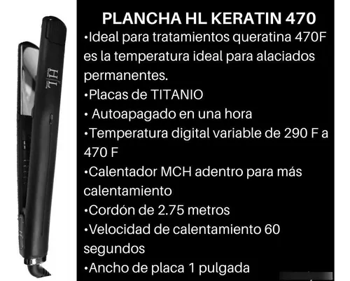 Plancha Para Cabello Hl Titanio Secadora Profesional Hl Cuotas