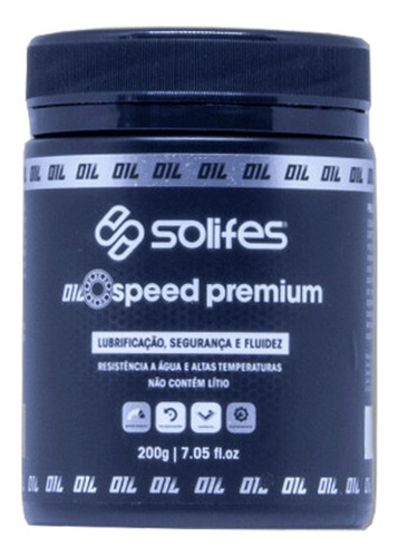 Rodamientos y cubos de grasa especial Solifes Speed Premium de 200 g