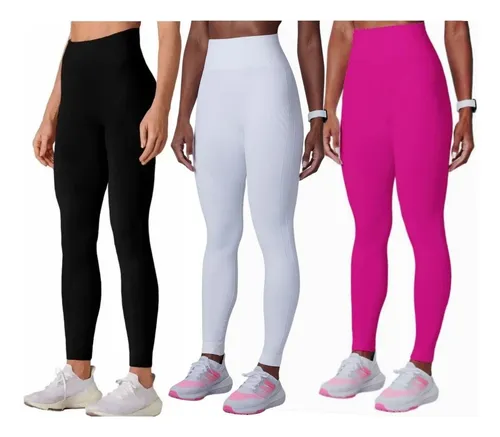 Kit 3 Calças Legging Feminina Fitness Academia Lupo Sport