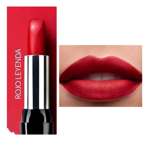 Labial Hd Velvet Mate Aterciopelado Ésika Rojo Leyenda