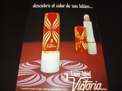 (pb073) Publicidad Clipping Lapiz Labial Victoria * 1971