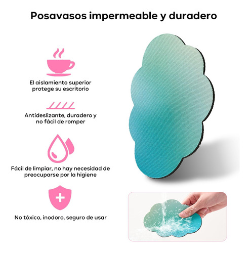 3pcs Nube Ergonómicos Reposa Muñecas Con Base De Pu