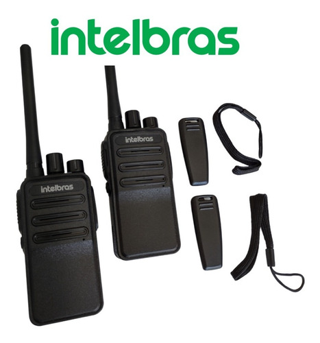 6 Rádio Comunicador Intelbras Rc3002 Longo Alcance 20km Bandas De Freqüência Uhf Cor Preto
