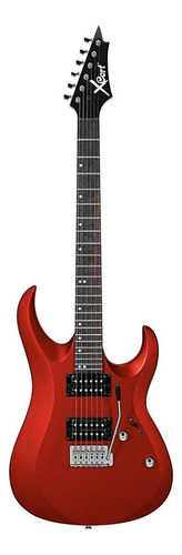 Guitarra elétrica Cort X Series X-1 de  choupo red com diapasão de pau-rosa