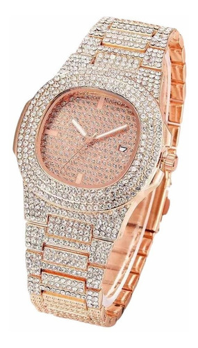 Reloj Cubano Para Hombres Bling Out Hip Hop - Lujoso