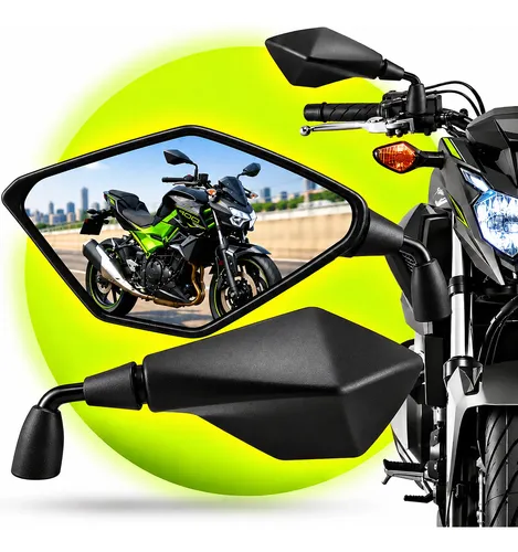 Retrovisor Kawasaki Z400 Rebaixado Haste Curta Honda Convexa