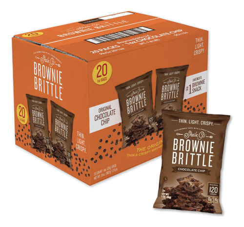 Brownie Brittle - Galletas Con Virutas De Chocolate, Marron,