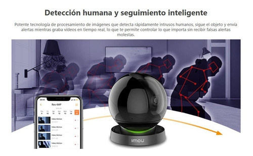 Imagen 5 de 10 de Cámara Ip Imou Pt Rex 4mp 3.6mm Ir10 Wifi Microsd Ai Audio