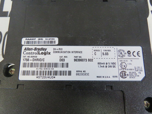 Allen Bradley 1756 Rack W/ (3) 1756-l63 Ser B (1) 1756-l Ssk