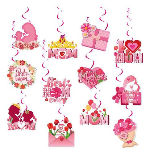 12 Piezas De Regalo Para El Día De La Madre, Decoración De
