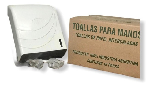 Dispenser Toalla Intercalada + Toalla 4 Paneles Comun Beige