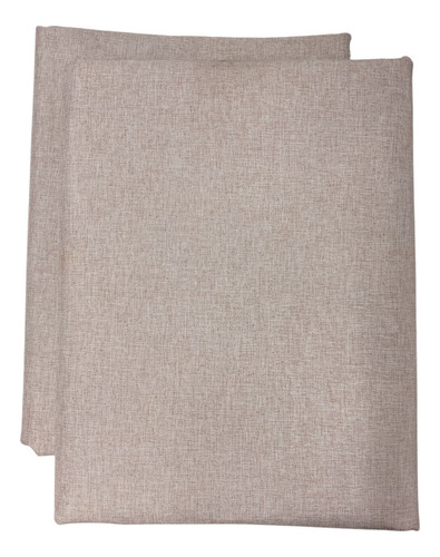 Cortinas Blackout Lino | 2 Paños 210x135 Beige Claro
