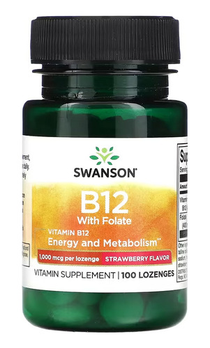 Vitamina B12 Acido Folico 100tab Sublingual Envio Gratis
