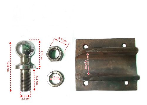 Tiro De Remolque Y Bola De Remolque 3.500 Lb (Usado)