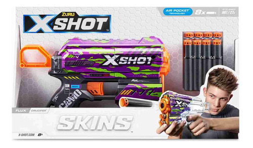 Pistola Lanza Dardos X-shot Zuru Skins Flux Diseños Graffiti