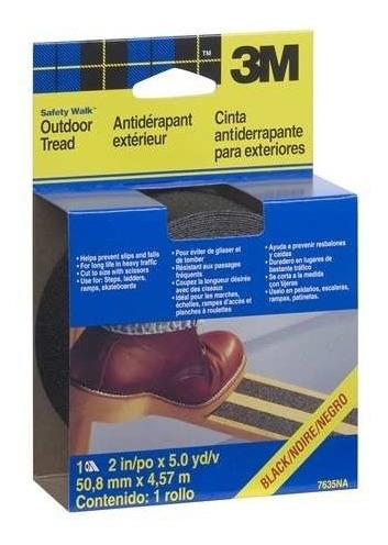 3m Safety-walk Cinta Antiderrapante Exteriores Color Negro