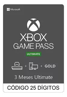 Xbox Game Pass Ultimate Código 3 Meses Gpu 3 Meses Brasil