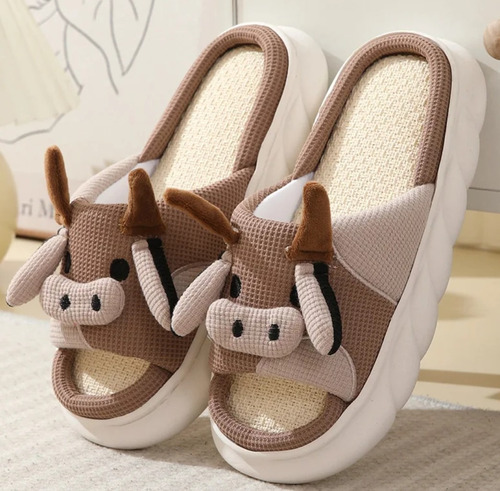 Babuchas  Pantuflas Diseño Vaquita