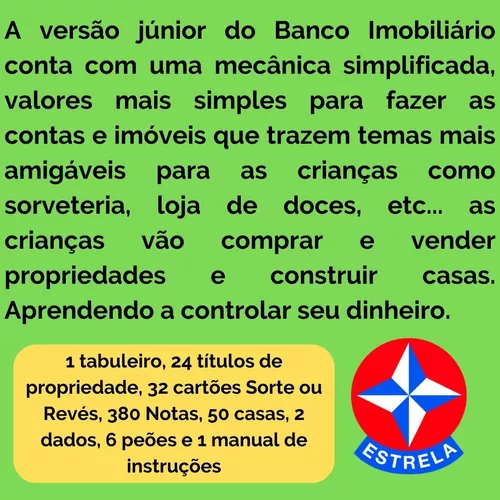 JOGO BANCO IMOBILIARIO JR. ESTRELA