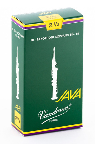 Caja De 10 Cañas Java Vandoren, 2 1/2 Para Saxofón