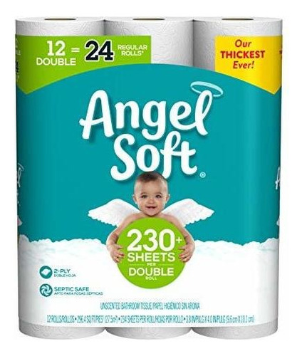 Ángel Suave, Papel Higiénico, Rollos Doble, 12 Conde De 