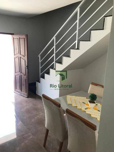 Rio Litoral Imóveis Oferece Para Venda, Excelente Casa Duplex No Bairro Jardim Marileia Em Rio Das Ostras! - Ca1157