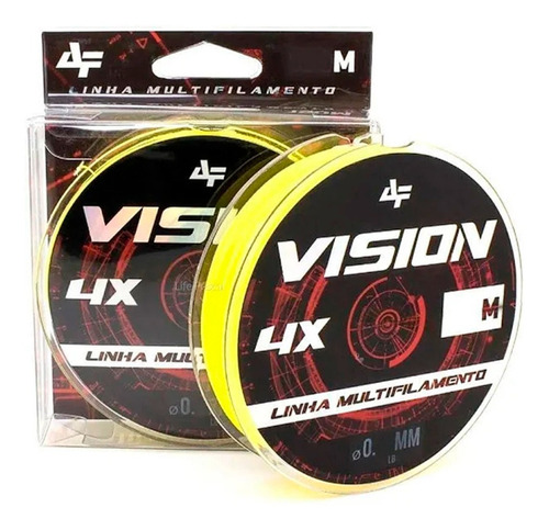 Linha De Pesca Multi Vision X4 150m Yellow 0,32mm Albatroz Cor Amarelo