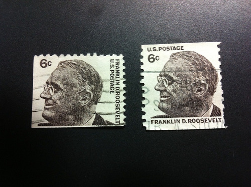 2 Timbres Postales E U A Estampillas Franklin Roosevelt 1969