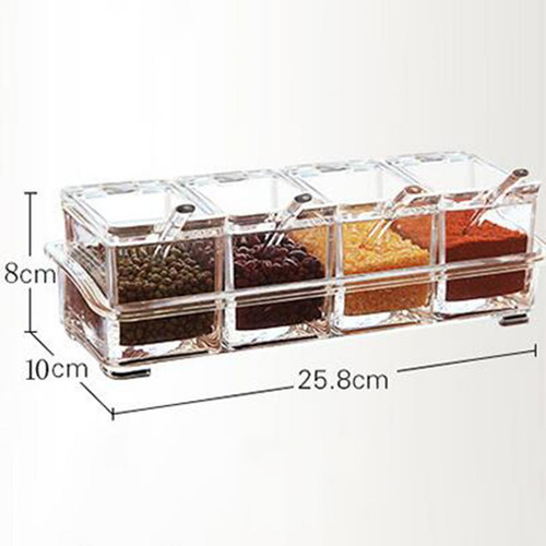 Caja De Condimento Transparente Spice Pot Transparente Con